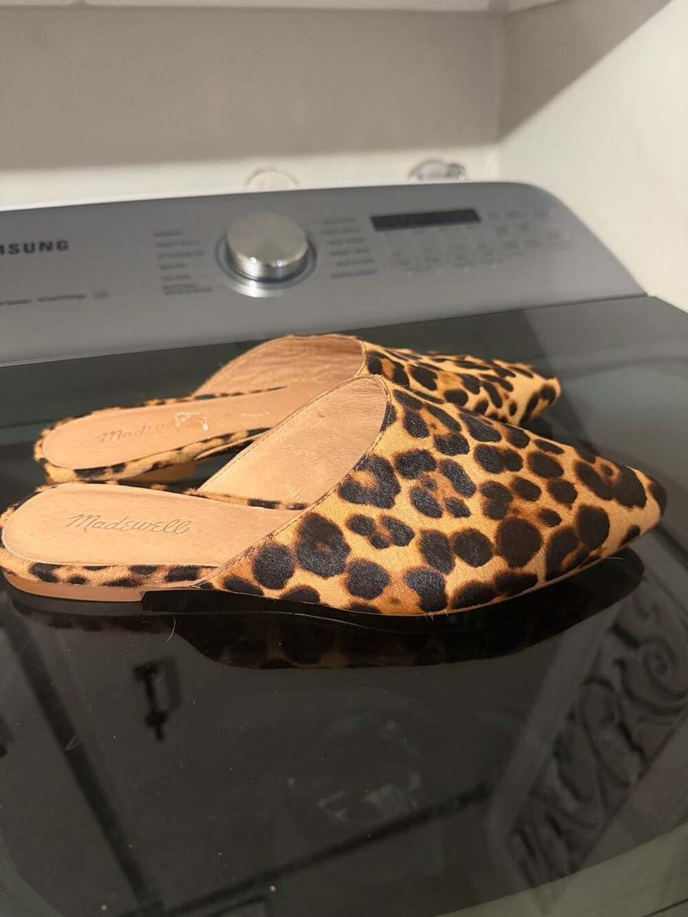Madewell The Remi Mule Size 9.5 Leopard Calf Hair Flat Shoes